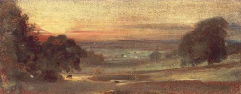 John Constable The Valley of the Stour at Sunset 31 October 1812 oil painting picture